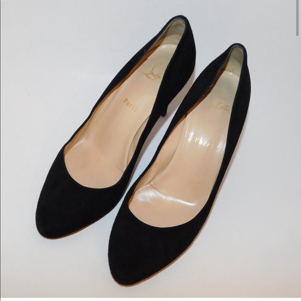 COPY - *LAST CHANCE* CHRISTIAN LOUBOUTIN Simple 85 Black Suede Pumps sz 41 9 - …